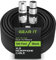 GearIT XLR Microphone Cable (100 Feet, 1 Pack) - Male to Female 3-Pin Balanced Shielded Cable for Mic Mixer, Recording Studio, Podcast - Black