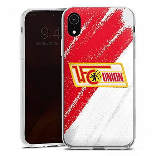 Silikon Hülle kompatibel mit Apple iPhone Xr Case transparent Handyhülle Offizielles Lizenzprodukt 1. FC Union Berlin Logo