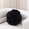 Sioloc Weicher Knotenball Kissen, Knotenkissen Wohndekoration Plüschkissen, Handgefertigtes Rundes Plüschknotenkissen für Stuhl Sofa Bett (27cm, schwarz)‌
