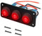 RUNCCI-YUN 12V-24V pannello interruttore impermeabili,Pulsante Interruttore Rotondo,3 Gruppi Pannello interruttori a levetta LED,Pannello Interruttori a Bilanciere per Auto, Barca, Camion (Rosso)