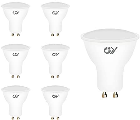 GY 6 lampadine LED GU10, 8W equivalenti a 80W, 4000K bianco neutro, 800 lumen, lunga durata, basso consumo, adatte per illuminazione a binario e case da incasso certificate CE, non dimmerabile