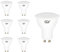 GY GU10 LED Neutralweiss Lampe,8W 4000K 800 Lumen Neutralweiß Glühbirnen,Ersetzt 80W Halogen Leuchtmittel,Abstrahlwinkel 120° Reflektorlampen Nicht Dimmbar Birnen,6 stück(1er Pack) [Energieklasse E]