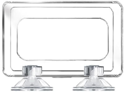 DONGKER Pesce che alimenta acrilico galleggiante, gamberetti pesce alimentazione piatto cibo per pesci con ventosa per acquario