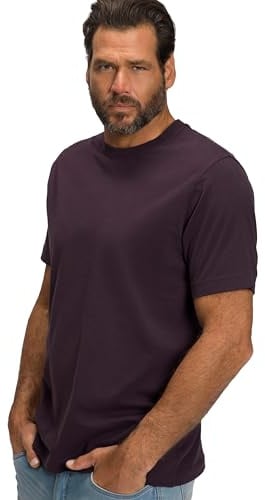 JP 1880 Herren T-Shirt, Basic, Rundhals, Gekämmte Baumwolle T-Shirt (1er Pack)