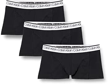 Calvin Klein Uomo Pantaloncini Boxer Vita Bassa Confezione da 3 Intimo, Nero (Black W/White WB), XL