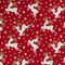 Baumwollstoff Hirsche mit Glitzereffekt, Weihnachten, Dekostoff aus 100% Baumwolle, rot (Länge am Stück: ab 50cm / Breite: 135cm)