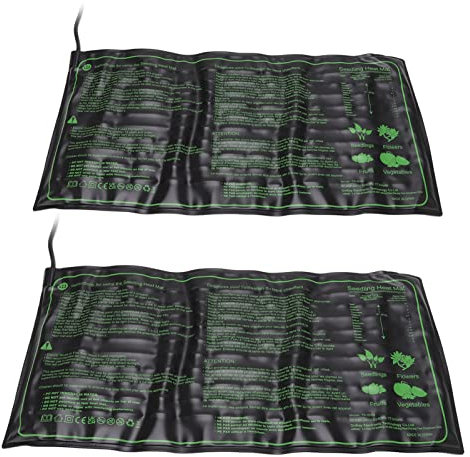 Mothinessto Cuscinetto riscaldante per la germinazione dei Semi di Piante, Tappetino riscaldante Flessibile per piantine di Piante Resistenti al Calore 2 Pezzi per Serra(#1)