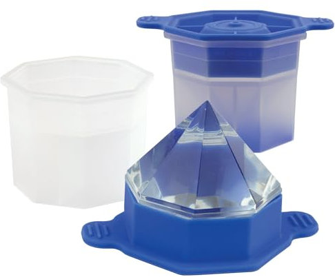 Tovolo Faceted Diamond Ice Molds (Set of 2) - Slow-Melting, Leak-Free, BPA-Free/Great for Whiskey, Cocktails, Fun Drinks, and Gifts