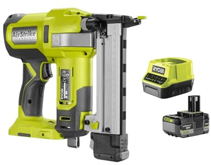 Pack RYOBI 18V One+ R18GS18-0 Compressed Air Stapler - 1 x 5.0Ah Battery - 1 x RC18120-150 Fast Charger