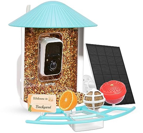 NETVUE by Birdfy Smart Bird Feeder Camera: Auto-Capture & Notify Bird Visits, Permanently Collect Fun Clips, High-Resolution Bird Watching Camera (Birdfy Feeder Pro+Solar)