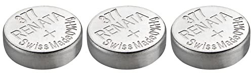 RENATA Lot de 3 Piles Bouton Silver Oxyde 377 / SR626 SW 0% Mercure