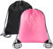 Sliverdew Rucksack Mit Kordelzug, Schwarz/Pink, 40 × 35cm, Für Fitnessstudio, Großpackung, Sack