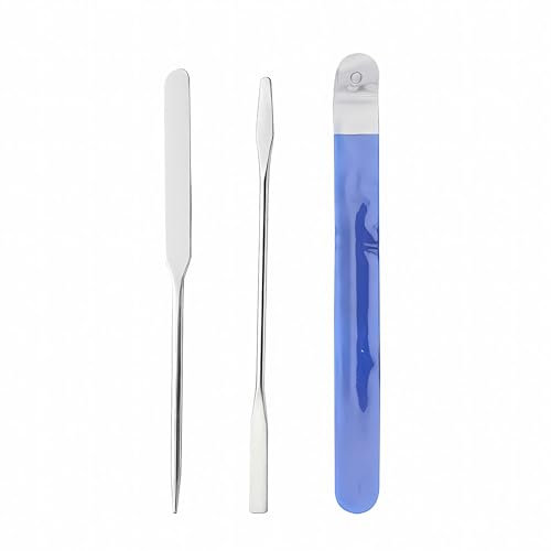MIUPOO New Korean Stainless Steel Picasso Makeup, Spatula Korean, Stainless Steel Makeups pudder, Make Up Spatula Tool, 2 Pieces
