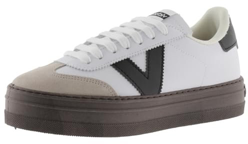 victoria Basket Barcelona Ciclista Efecto Piel & Plataforma & Puntera Serraje 1092172 para Mujer Blanco 38