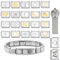 22PCS italienische Charme Armband, klassische Link Mode Silber 9mm italienischen Charme Armband Set, Titanium Stahl DIY abnehmbares Modul, Geschenk für Mama und Freundinnen