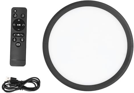 Buachois Rotating Display Stand, 360 Degree Motorized Turntable Display Riser, Speed and Direction Adjustable USB Rechargable Electric Exhibition Holder with Colorful Light for Show (ABS)