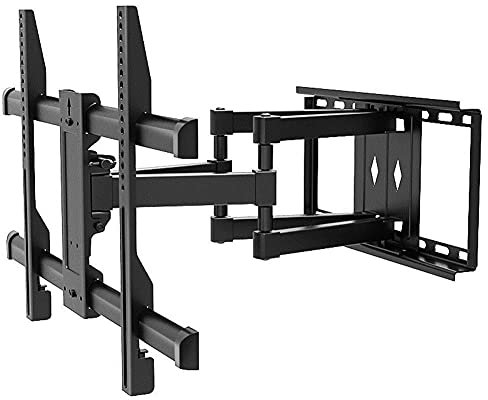 CAMEKIGZ Support TV, Support TV Robuste, Support Mural TV inclinable et pivotant à Double Bras de 32 à 80 Pouces pour écrans LED, LCD, 3D, incurvés, Plasma, Plats - jusqu'à 600 mm x 400 mm