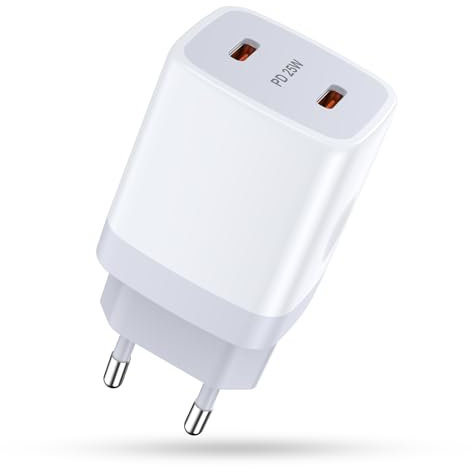 25W USB C Ladegerät Schnellladegerät für S25/S24/S23/S21/S20/A56/A55/A15/A16/A54/Z Flip 6,iPhone 16 Pro/15,2 Prot USB C Adapter Stecker Fast Charger USBC Netzteil Ladestecker für Samsung Ladegerät