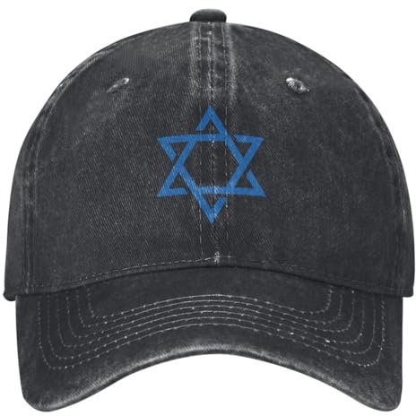 Baseball Cap Jewish Star of David Blue Print Men Women Design Hip Hop Hats Summer y2k Retro Hunting Camping Outdoors Halloween