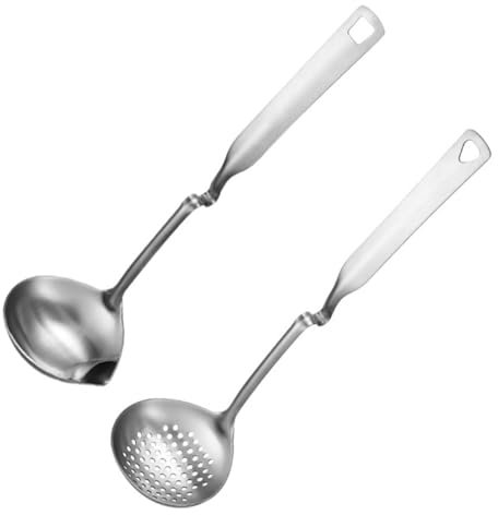 Ciieeo 1set Grease Spatula Long Handle Kitchenware Poached Egg Spoon Soup Ladle for Cooking