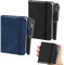 HOCUCHELAND 2 Pack Small Pocket Notebook with Pen, 192 Pages Small Notebooks Pocket Size with Elastic Band and Bookmark, Leather A7 Notebook, Portable Mini Notepad for Office School Writing Memos