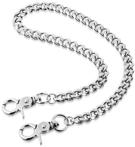 Mabor Edelstahl Hosenkette Herren Punk Wallet Chain Hip Hop Gothic für Männer und Frauen - 50cm
