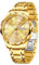OLEVS Analog Uhren Herren Gold Luxus Wasserdicht Herrenarmbanduhr Edelstahl Business Kleid Armbanduhr für Herren Leuchtende Metallarmband Uhren für Männer Großes Zifferblatt mit Datum Geschenke