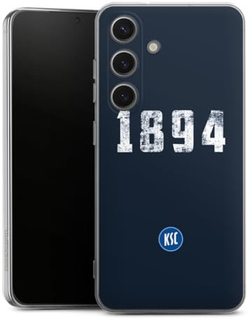 Silikon Hülle kompatibel mit Samsung Galaxy S 25 Case transparent Handyhülle Karlsruher SC Bundesliga KSC