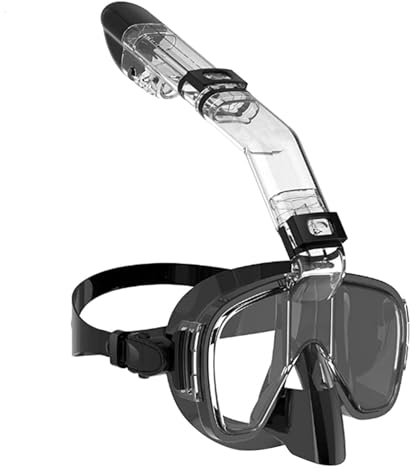 Schnorchel-Gesichtsabdeckung, Anti-Beschlag-Objektiv aus gehärtetem Glas, Schwimmausrüstung, Tauchzubehör, abnehmbare Kamerahalterung für Damen und Herren