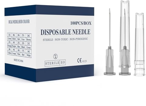 27 Gauge 1-Inch, with Individually Wrapped, 100 PCS Luer Lock Industrial Dispensing Accessories