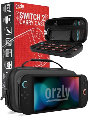 Case for Nintendo Switch 2 Protective Travel Carry Case with Screen Padding, Game Cards & microSD Slots with Zipped & Open Pockets for Console Accessories - Gift Box Edition