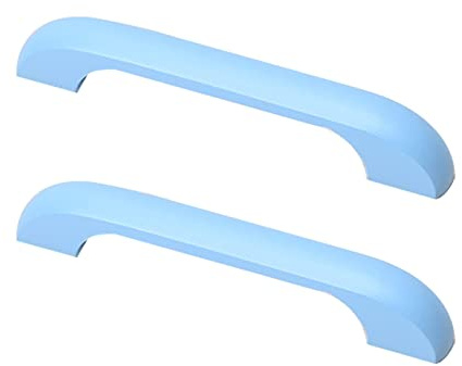 Mifeiwukawa Schrankgriffe aus Holz, für Kinderzimmer, Kinderzimmer, Kleiderschrank, mehrfarbig, Türknäufe für Schubladen, Küche, Wohnzimmer, 2 Stück (blau, Lochabstand 128 mm)