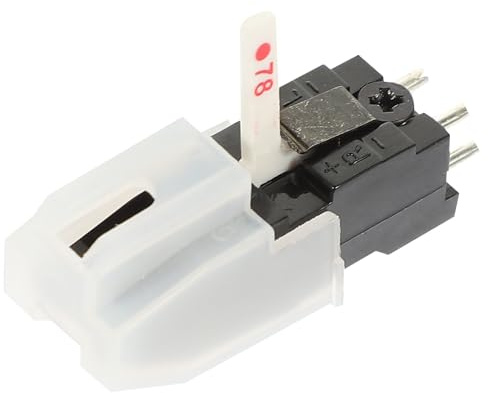 Weiße Doppelnadel Plattenspielernadel aus Abs 1 Stück Ersatz | Ausgang 200-300 Mv, Nadeldruck 40±10 Mn, Mehrstufige Form, Zubehör für Grammophon Zufällige Farbe