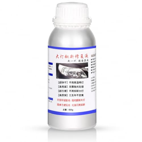 TSX TOOL Polímero Líquido Restaurador de Faros 800ml Elimina Amarillo Oxidación y Arañazos Faros Plásticos