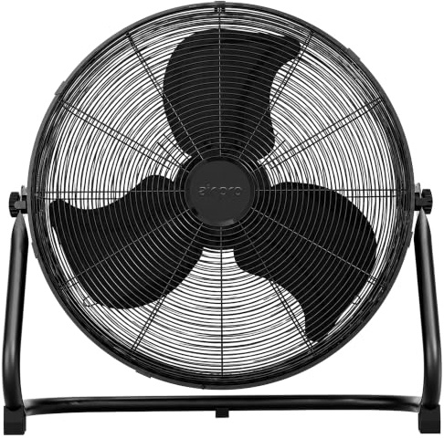 Air Pro 20 Floor Fan - Powerful Air Cooling Fan High Velocity Circulating Fan with 3 Speed Setting & Adjustable Tilt Indoor Home, Office, Gym Fan Portable Electric Fan Metal Fan With 1.6m Long Cable