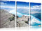 Pixxprint Preikestolen Lysefjord Norwegen, Leinwandbild 3 Teilig, Gesamtmaß: 120x80cm, Wandbild, Dekoration, fertig gespannt, Kein Poster