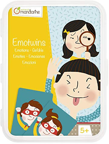 MY MANDARINE CO151C - Kartenspiel, Emotwins, 47 Karten, für 2 bis 4 Spieler, ab 5 Jahren, 1 Stück