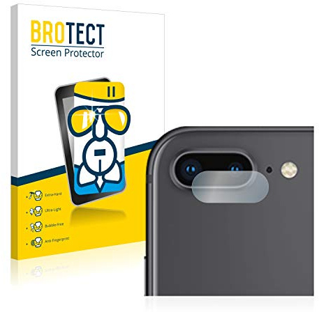 brotect Glass Film compatible with Apple iPhone 8 Plus | (ONLY Camera Lens) Clear Screen Protection Made in Germany Glass-Film 9H Protection Scratch Resistant High Clarity