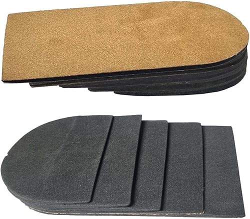 Adjustable Leg Length Discrepancy Heel Lifts Inserts Insoles - Pack of 2, Brown, 2 Count (Pack of 1)