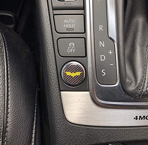 Start/Stop Knopf Cover 3D Gel Emblem Aufkleber (Batman carbon/gelb)