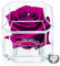 A 100% Real Rose That Lasts Years - Eternal Petals, Handmade in UK – White Gold Solo with A Clear Crystal (Plum)