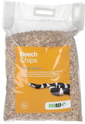 ProRep Beech Chips Coarse 25L | Reptile Substrate | 6-10mm | Natural Substrate | 25L Bag