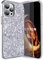 Feyten Compatible with iPhone 13 Pro Case with Screen Protector [2 pack], Bling Shiny Sparkle Glitter Design Ultra Slim Soft TPU Silicone Cover for iPhone 13 Pro 6.1 Inch (Silver)