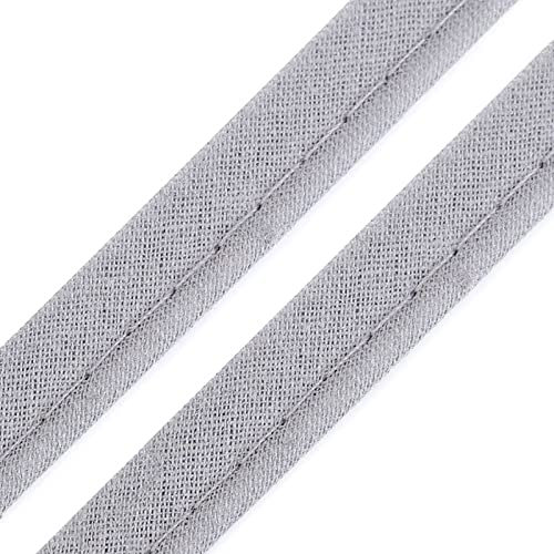 5m Paspelband Stoffband Nähkante Paspelschnur zum Nähen 10mm breit Farbwahl, Größe:10mm, Farbe:hellgrau