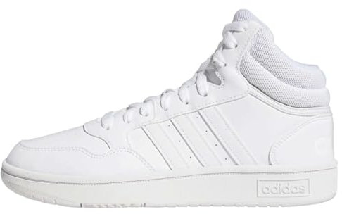 adidas Damen Hoops 3.0 Mid Classic Shoes, Cloud White / Cloud White / Dash Grey, 42 EU