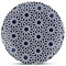 Juego de 6 platos de porcelana oriental, redondos, 25 cm de diámetro, color azul y blanco