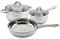 WIQUYBML Juego de Utensilios de Cocina, 3 Piezas, Cacerola, Cacerola, Olla de Leche, sartén Gourmet para freír Cocina con Tapa de Vidrio (Juego de 3) Mango cómodo, Apto para Cocina de Gas e inducción