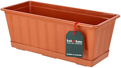 KOTARBAU® Jardinière avec Sonnette en Terre Cuite 40 x 18 x 15 cm