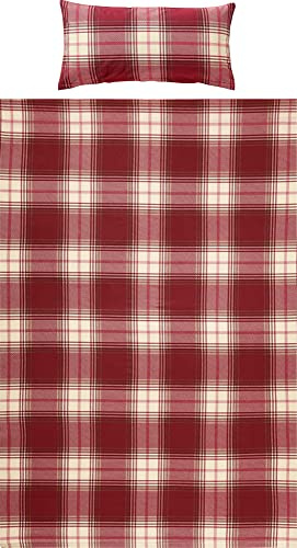 REDBEST Bettwäsche Biber rot Größe 1x 135x200 cm + 1x 40x80 cm