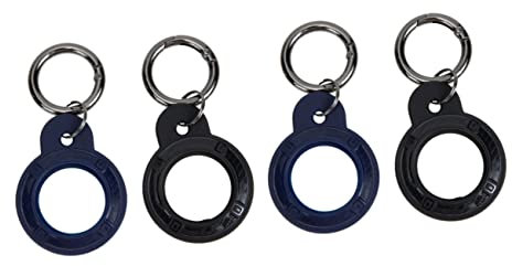Mikikit Zubehör 4 Stück -Fall Air-Tag-Fall Kratzfeste Hülle Tracer-en Tracer-fälle Hundekoffer Luftmarke Telefon-Finder-Fall Anti-verlustfall Tasche Handy TPU Schlüsselanhänger